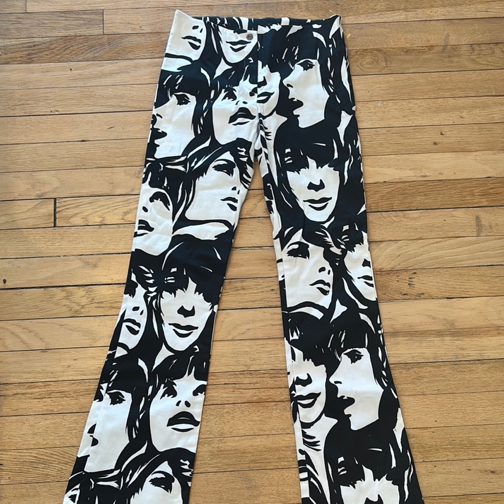 Mod Face Print Flare Pants – Size XS